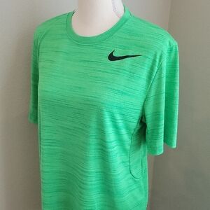 Nike Dri-Fit Bright Lime Green Sports Tee Medium